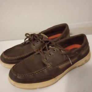 Magellan's Outdoors Brown Leather Casual Boat Shoes Size 11